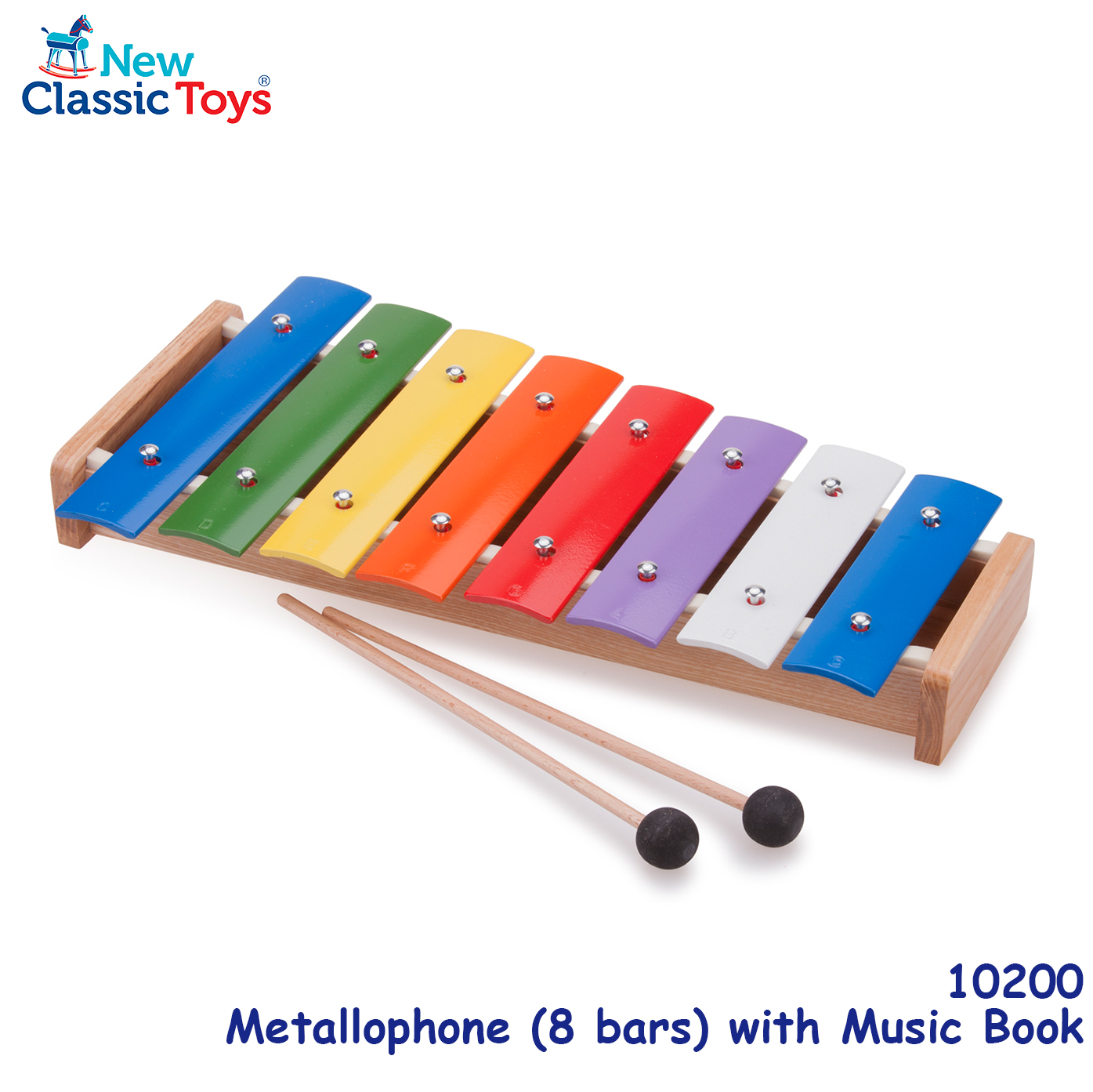New Classic Toys - 彩色8音鍵敲擊鐵片琴連琴譜 #10200 3