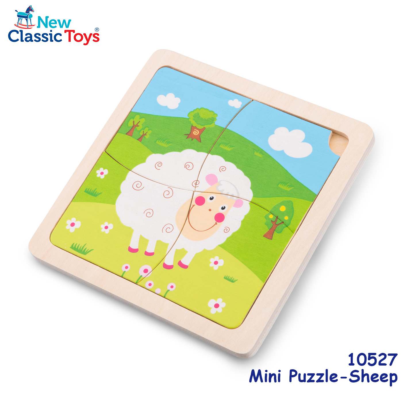 New Classic Toys - Mini Puzzle 木製彩色綿羊圖案系列拼切套裝玩具 #10527 2