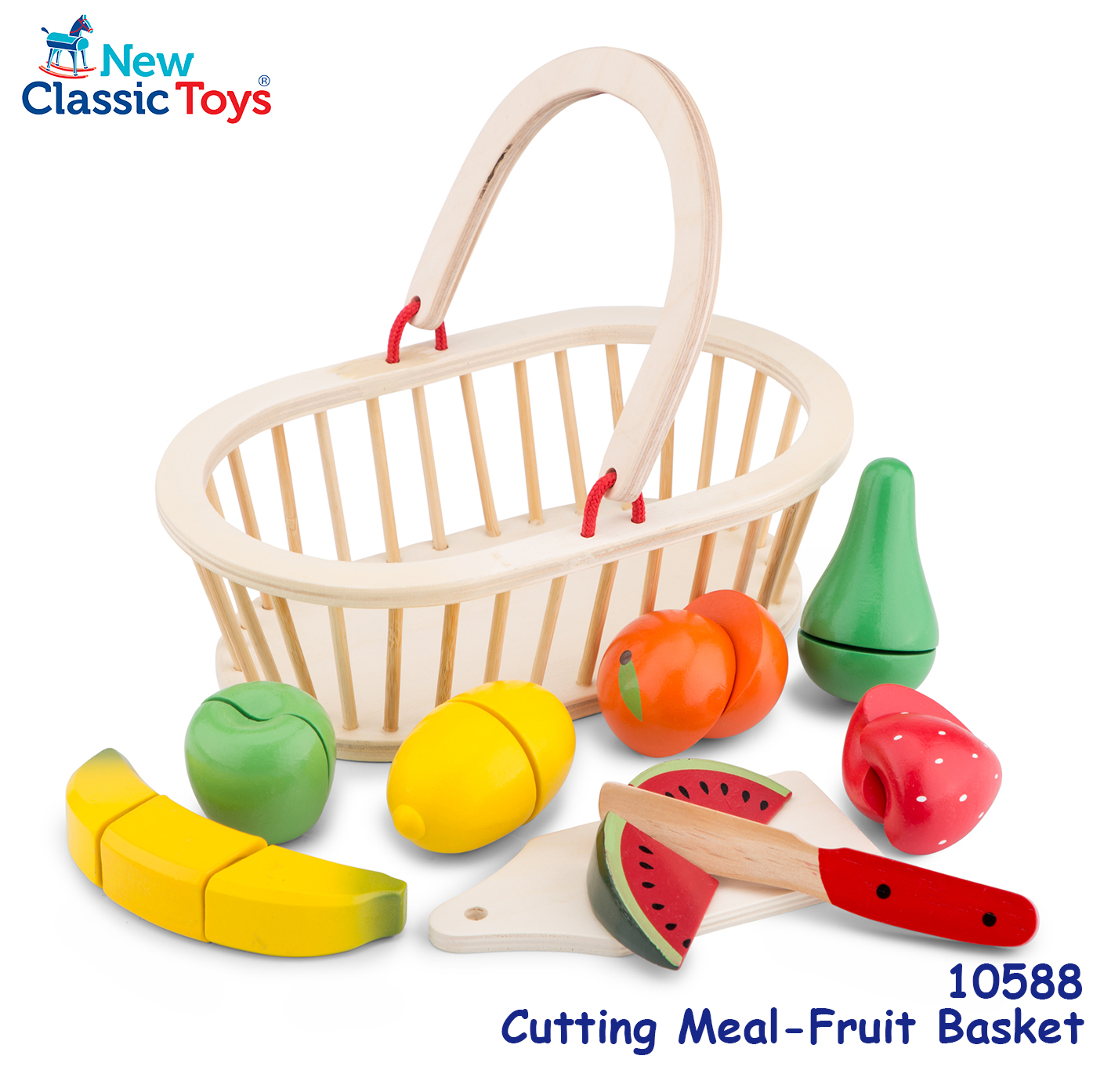 New Classic Toys - Fruit Basket 木製生果籃玩具 #10588 1