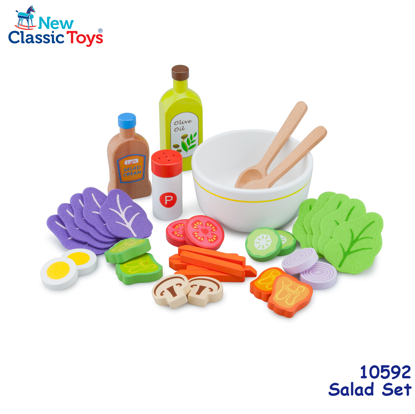 New Classic Toys - Salad Set 木製沙律套餐玩具 #10592 1