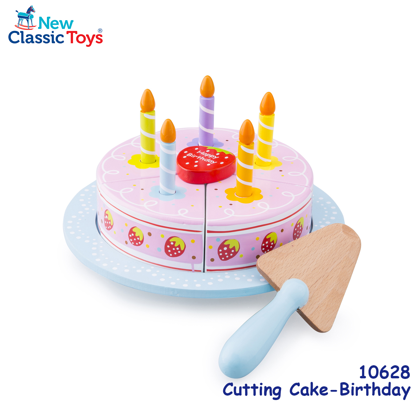 New Classic Toys - 木製生日蛋糕甜點套裝玩具 #10628 1