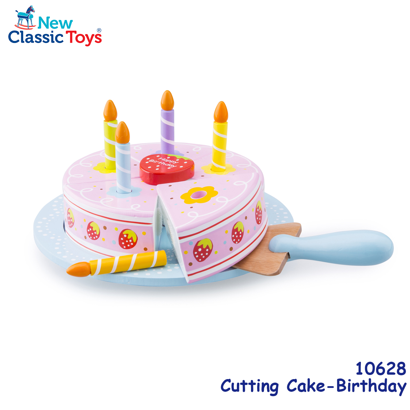 New Classic Toys - 木製生日蛋糕甜點套裝玩具 #10628 2
