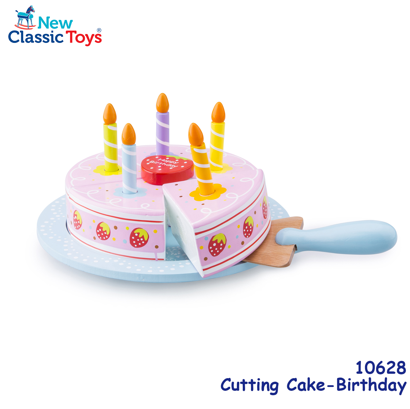 New Classic Toys - 木製生日蛋糕甜點套裝玩具 #10628 3