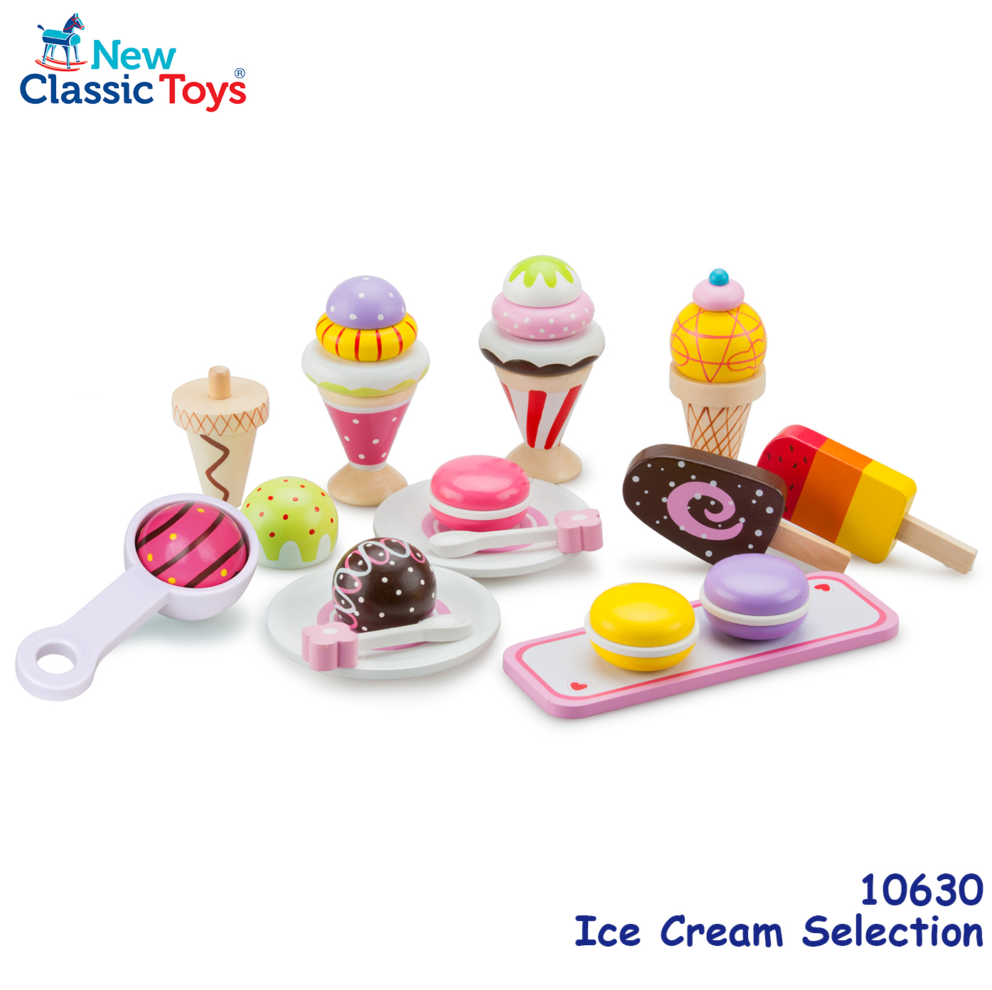 New Classic Toys - Ice Cream Selection 木製雪糕甜點系列套裝玩具 #10630 1