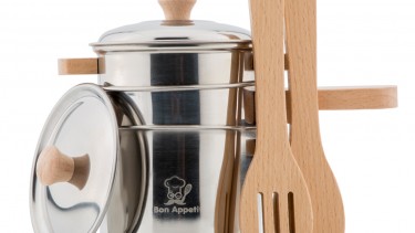 New Classic Toys – Metal Pan set 木製廚具系列套裝玩具 #10640
