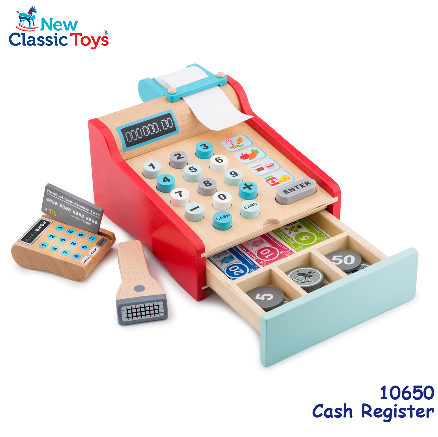 New Classic Toys - Cash Register 木製收銀機套裝玩具 #10650 1
