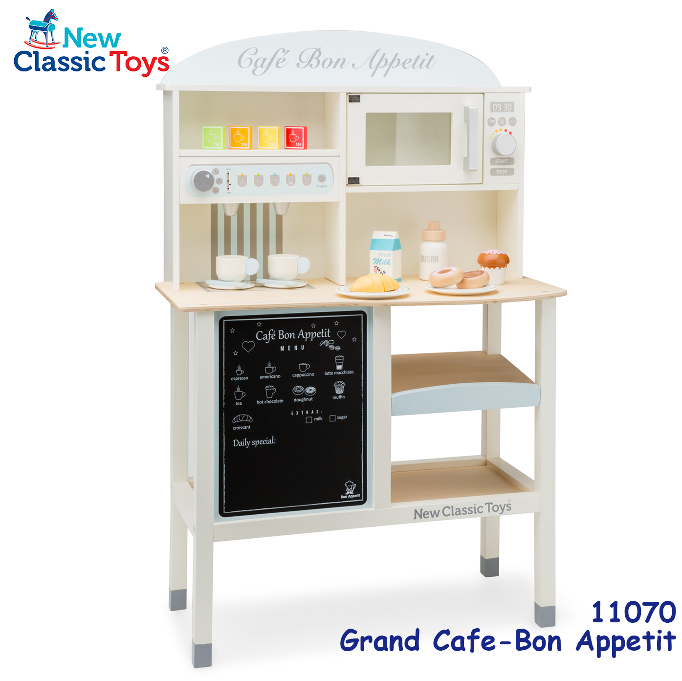 New Classic Toys - 木製咖啡機廚房系列套裝玩具 #11070 1