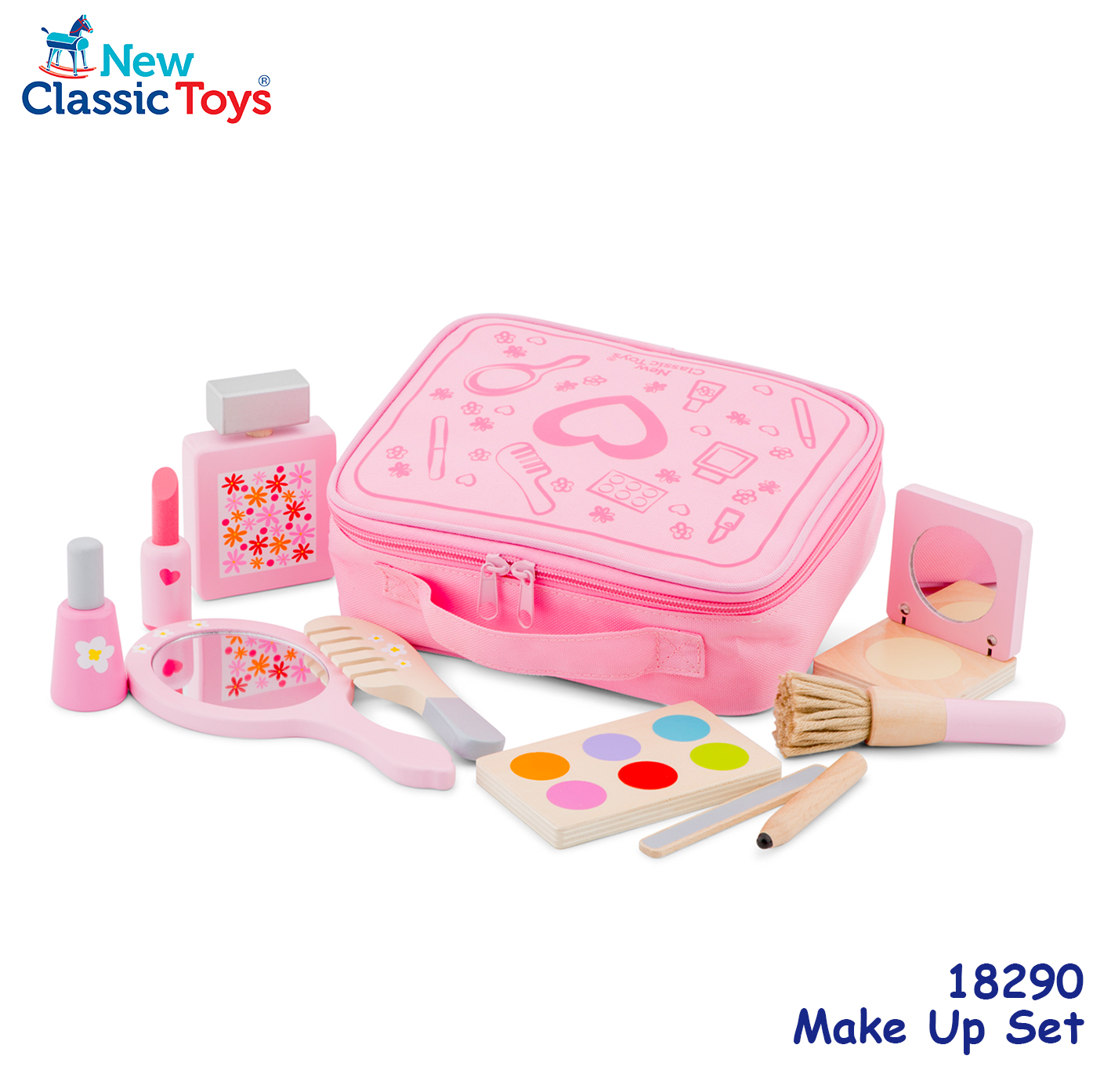 New Classic Toys - Make up set 木製化妝品連化妝袋套裝 #18290 1