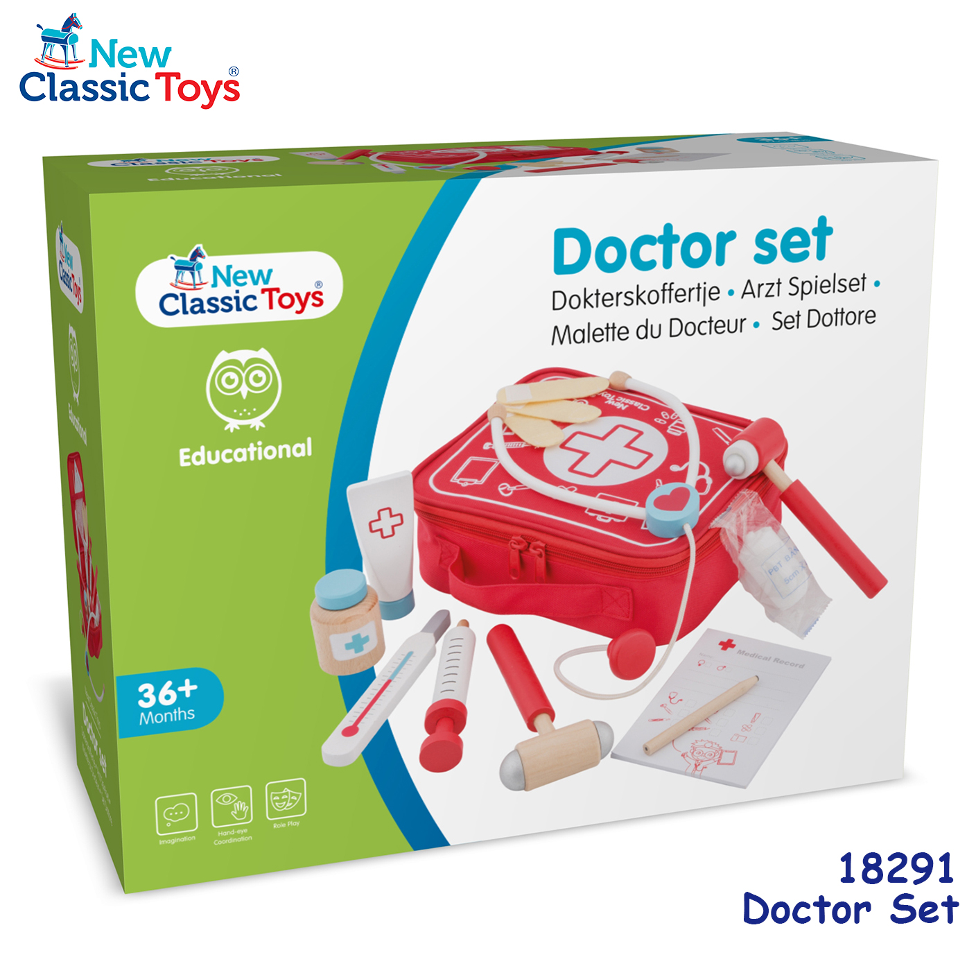 New Classic Toys - Doctor set 木製實習醫生工具套裝 #18291 4