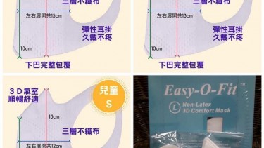 Easy-O-fit 不織布3D立體兒童口罩