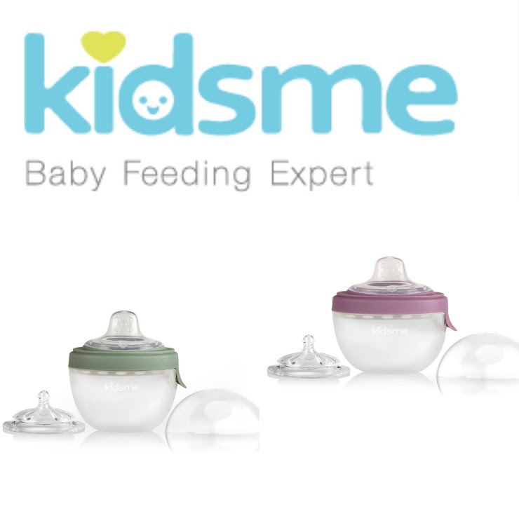 Kidsme 二合一矽膠橢圓形奶瓶+1個替換大咀 1