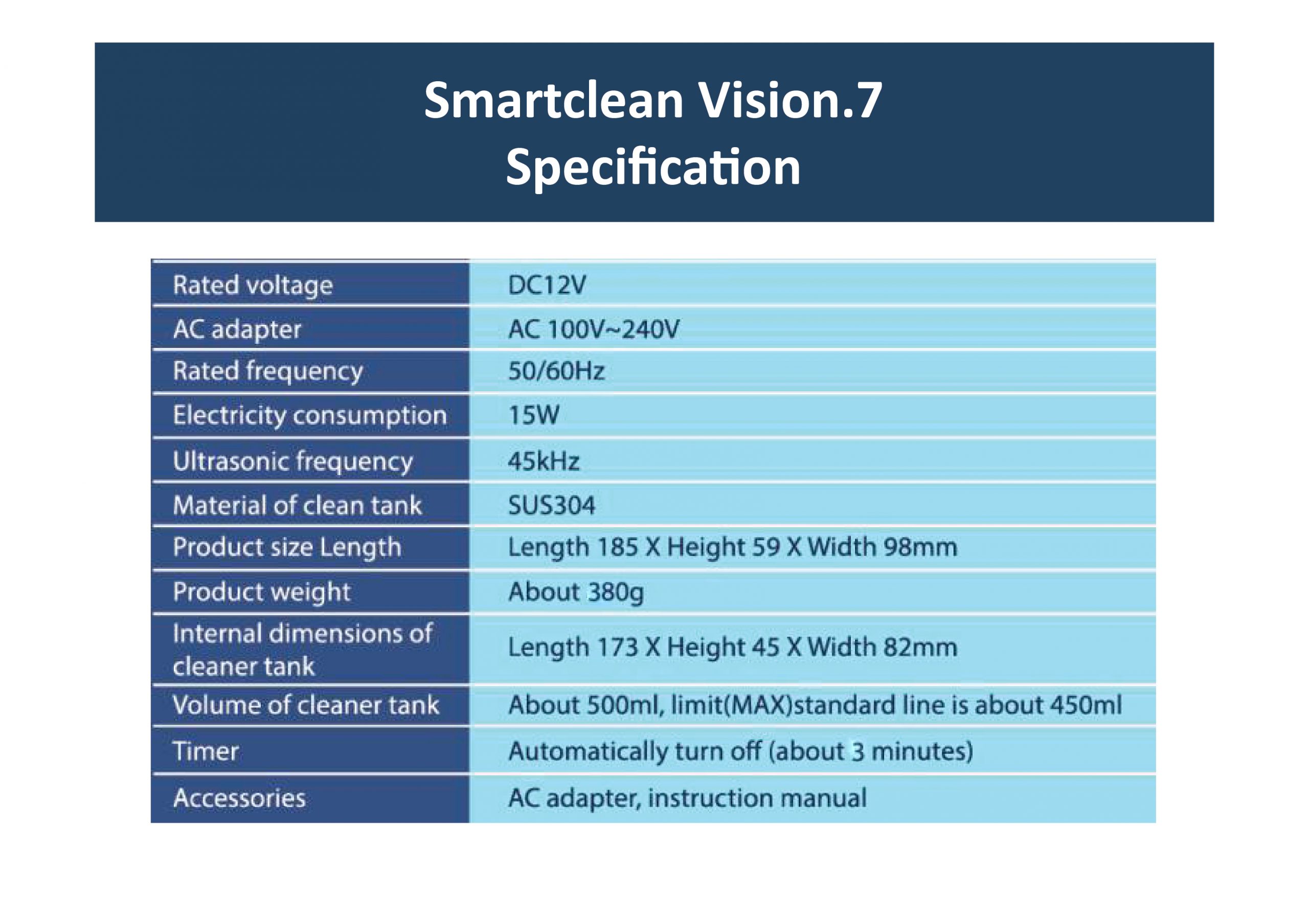 Smartclean 超聲波清洗機 Vision.7 33