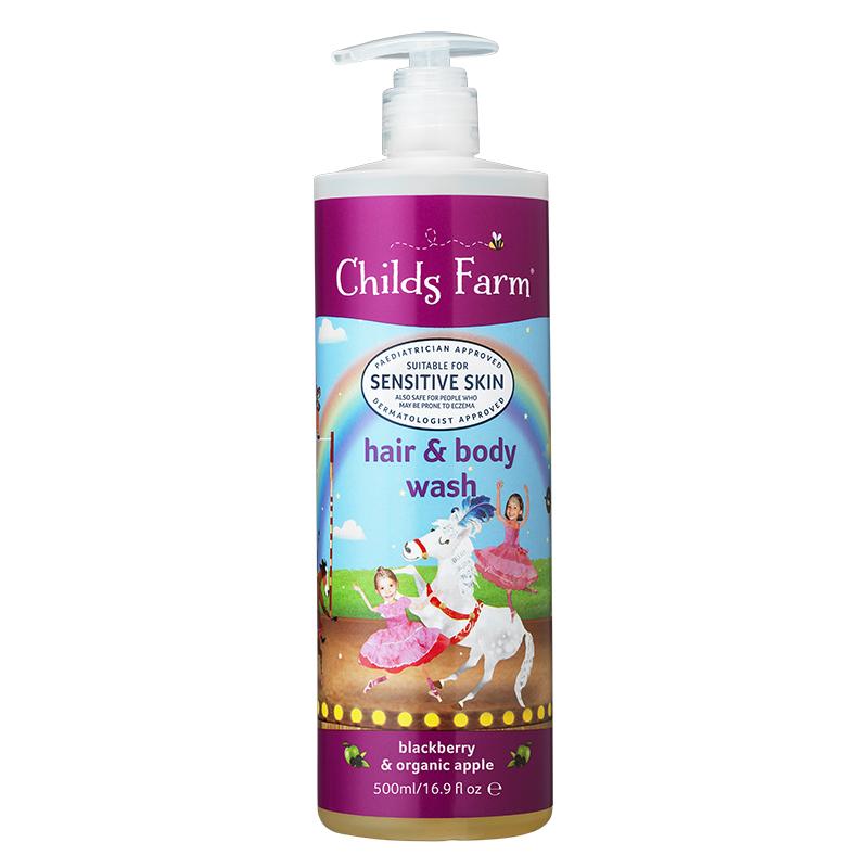 Childs Farm - ⿊莓和有機蘋果洗髮露和沐浴露 500ml 1