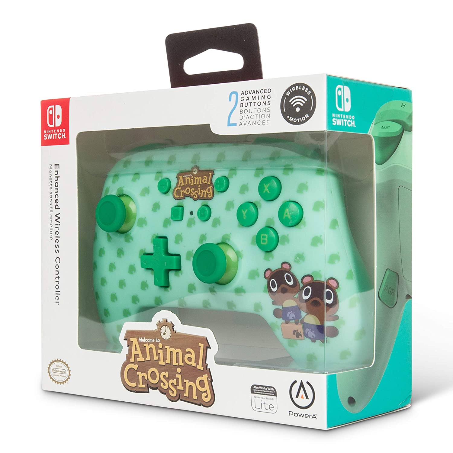 PowerA Enhanced Wireless Controller for Nintendo Switch - Animal Crossing: Timmy & Tommy Nook 動物之森主題無線專業手掣 1