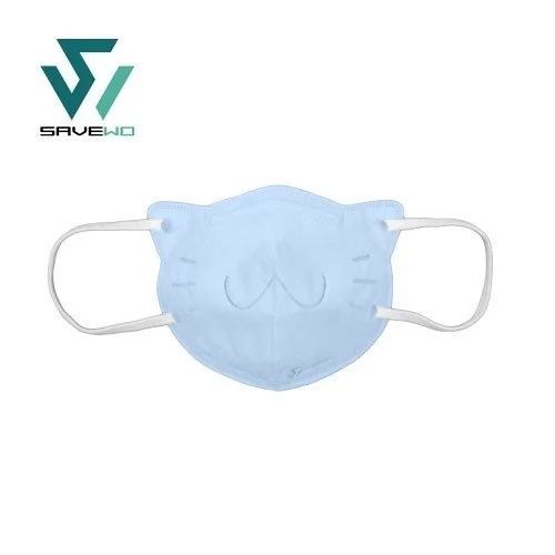 SAVEWO 3DMEOW FOR KIDS S2 BLUE救世立體喵兒童防護口罩S2 粉藍色(30片獨立包裝/盒) (2-6歲適用) 3