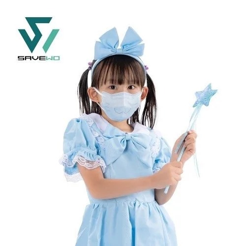 SAVEWO 3DMEOW FOR KIDS S2 BLUE救世立體喵兒童防護口罩S2 粉藍色(30片獨立包裝/盒) (2-6歲適用) 6