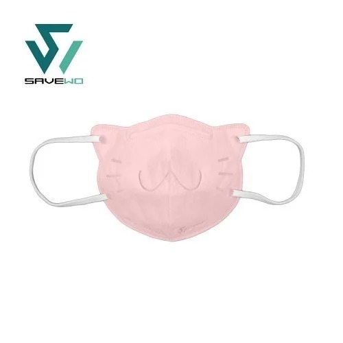 SAVEWO 3DMEOW FOR KIDS S2 PINK 救世立體喵兒童防護口罩S2 粉紅色(30片獨立包裝/盒) (2-6歲適用) 3
