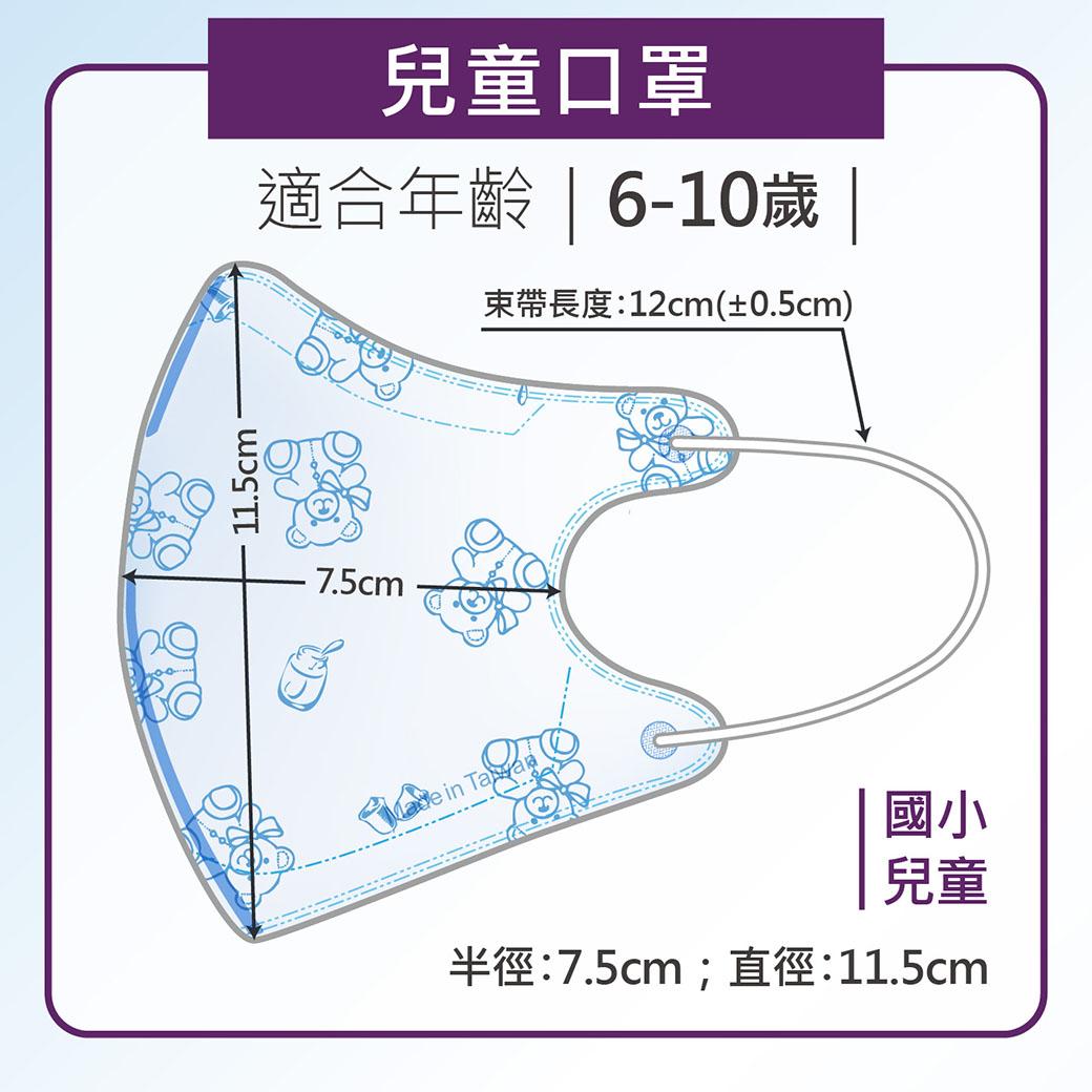 藍鷹牌 NP-3DSM 立體型6-10歲兒童醫用口罩(台灣版)(50枚入) 2
